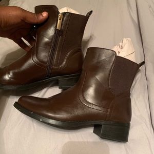 Brown ankle booties